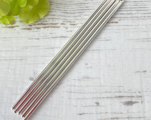 簪 かんざし/KN85/穴1 シルバー 5本セット/髪飾り/和装小物 ヘアー