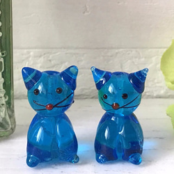 猫 cat 創作 細密 トンボ玉 ガラスのジュエリー（y2538-476)作家 新作＊猫のとんぼ玉 – kinariglass