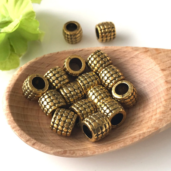 メタル ビーズ 15個 MT136 アクセサリー パーツ アンティーク金具 材料 