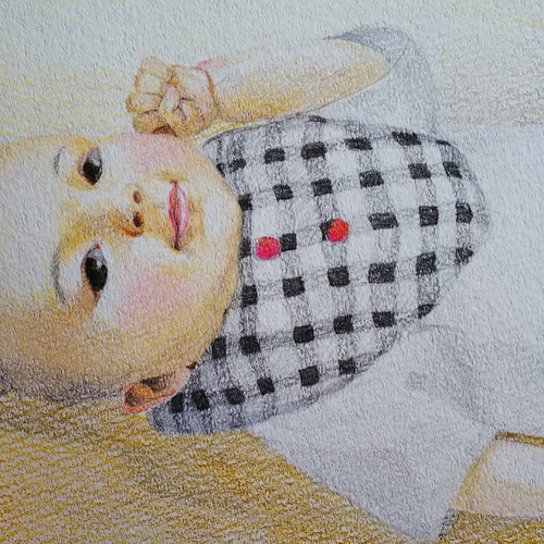 オーダー】赤ちゃんの色鉛筆画 絵画 ましゅー 通販 7388567