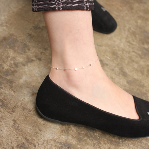 アンクレット　スター ◇hippie◇Mini Star│Swarovski Crystal & Silver Bracelet