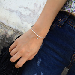 ◆hippie◆French Elegant Drop Gem Beaded Bracelet 2枚目の画像