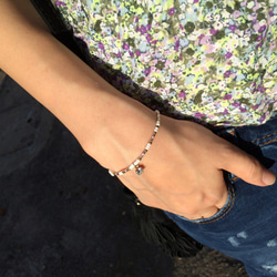 ◆hippie◆French Elegant Drop Gem Beaded Bracelet 3枚目の画像