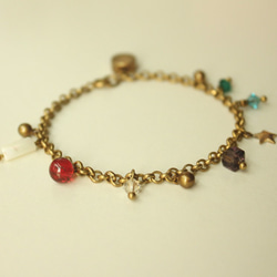 ◆hippie◆Royal│Glamour Brass Bracelet with Sparkle Multi-gems 6枚目の画像