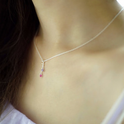 ◆hippie◆Iceland│3 colors heart-shaped Zircon Silver Necklace 2枚目の画像