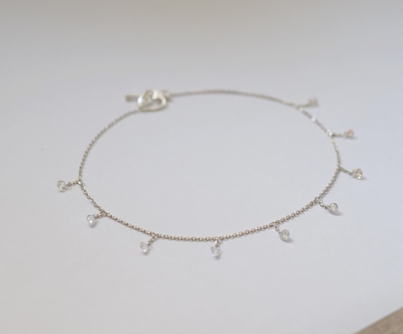 ◆hippie◆ 輝夜│Shiny Zircon Sterling Silver Choker / Necklace 3枚目の画像