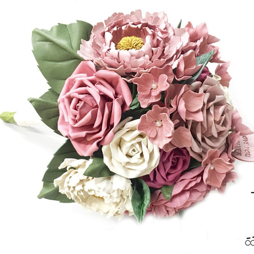 レザーフラワーウェディングシリーズ]レザーフラワーボールFLORA