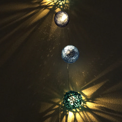 ブルーなラタンの光る✴︎ミニガーランドライト 4枚目の画像