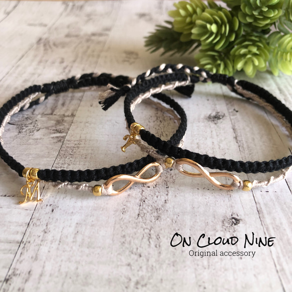 刺繍糸の手編みにこだわったオリジナルデザインアンクレット♡選べる