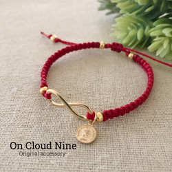 【ペア】刺繍糸で制作したオリジナルアンクレット♡選べるイニシャル インフィニティ ペア】刺繍糸で制作したオリジナルアンクレット♡選べる