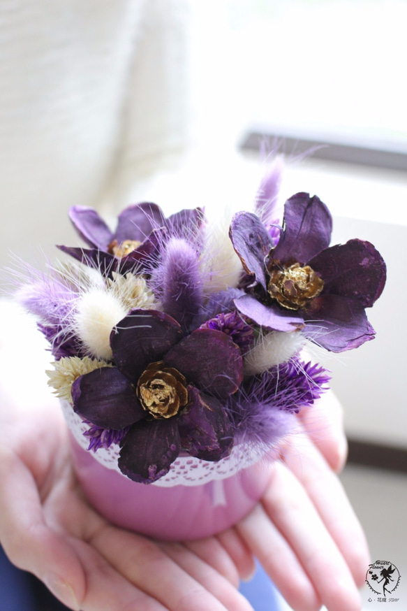 紫木棉的記憶 《紫色手作松花》禮物 居家擺飾 辦公桌小物 情人節回禮 第4張的照片