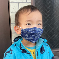 はたらく車　パトカー　消防車　箱型大臣マスク　幼児サイズ　2枚セット 5枚目の画像