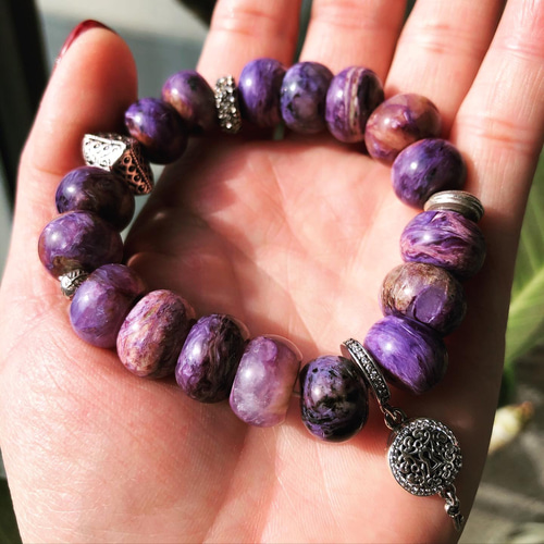 重生」 老礦紫龍晶（查羅石） - 解放/重建/ 轉化-✨ 手鍊Baroque