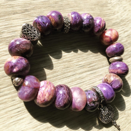 重生」 老礦紫龍晶（查羅石） - 解放/重建/ 轉化-✨ 手鍊Baroque