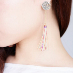 【Steampunk Collection】 The 2ways Tassel movement earrings 1枚目の画像