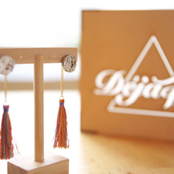 【Steampunk Collection】 The 2ways Tassel movement earrings 5枚目の画像