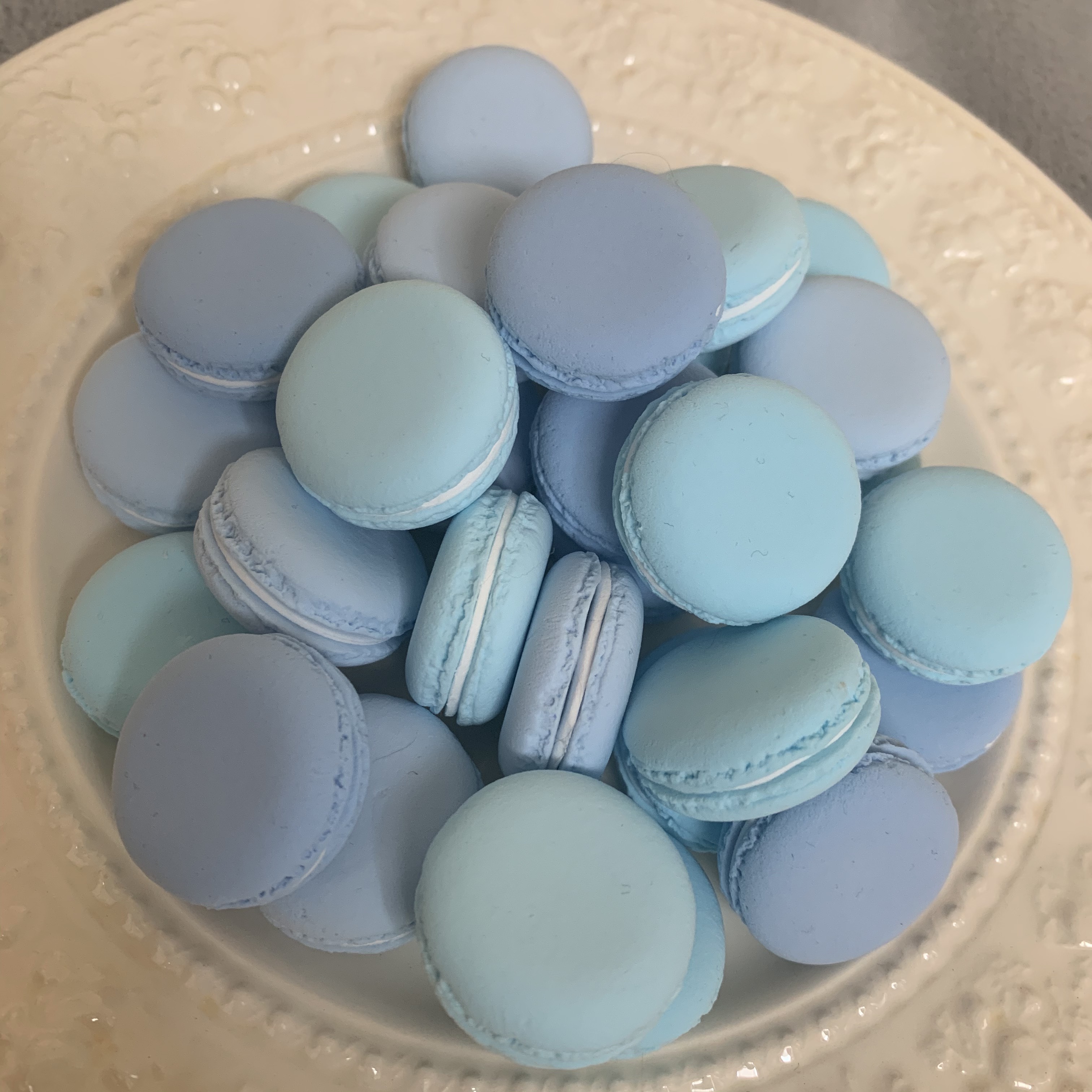 【青いリボンのマカロンセット】 フェイクスイーツ