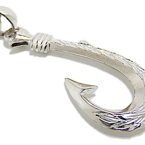 ハワイアンジュエリー フィッシュフック 釣り針 シルバー