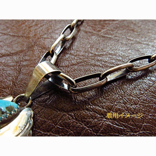 ナバホ ネックレス あずきチェーン 5.5mm 70cm ハンドメイド シルバー