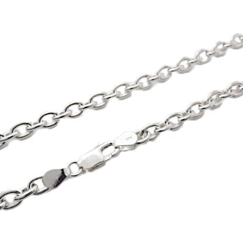 yyy 幅3.5mm長さ65cm 本物 シルバー 925あずきチェーン小豆 あずきチェーン 3.5mm 65cm カット無し シルバー925 チェーン