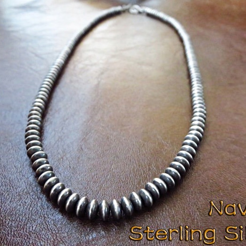 ナバホ ビーズネックレス ハンドメイド シルバー925
