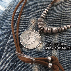 インディアンジュエリー アメリカ25セントコイン 銀貨 ネックレス シルバー 4枚目の画像