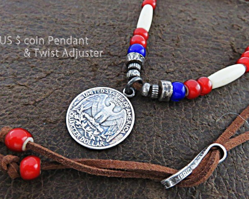 ターコイズ ホワイトハーツ ネックレス STERLING 50cm インディアン フェザー ネックレス ターコイズ ビーズ シルバー 色