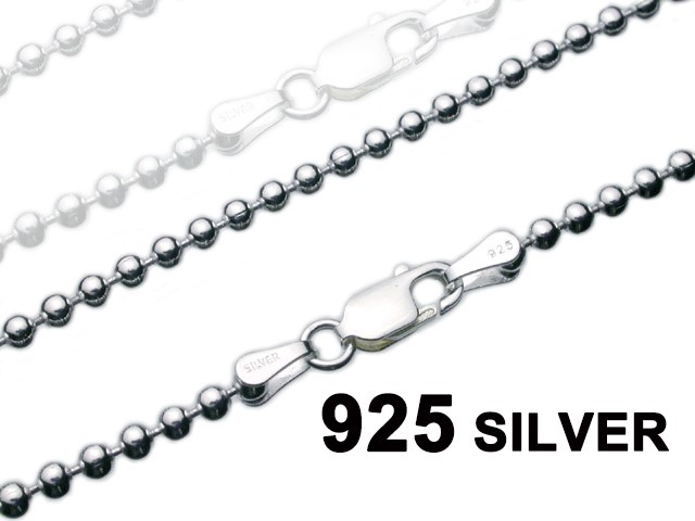 海外 正規品】 ボールチェーン ６ｍｍ ５５ｃｍ ネックレス シルバー