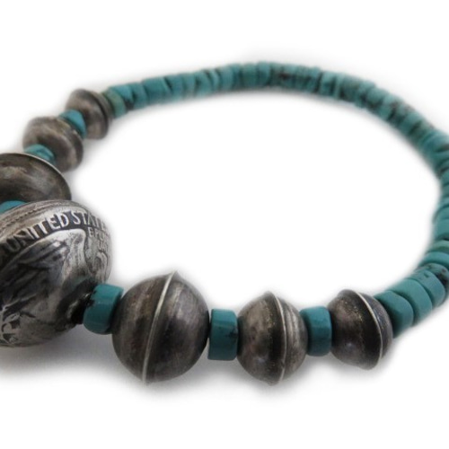 ターコイズブレスレットsilver925ナバホパールブレスレット天然石アクセサリ インディアンジュエリー ナバホパール ブレスレット ターコイズ