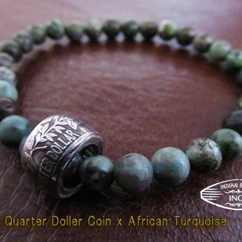 インディアンジュエリー ブレスレット 銀貨 コイン ターコイズ