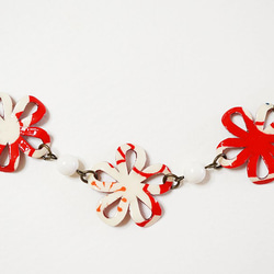 [千代神] Kirigami Flower Necklace 紅 第3張的照片