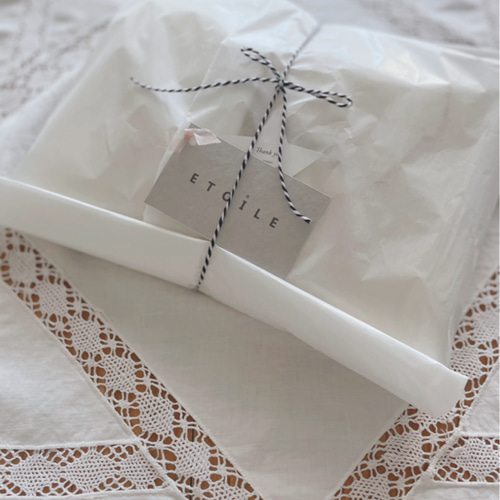 ✂︎W フリル襟のスモック 90size ヘーゼル キラキラゴールドステッチ