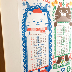 送料無料！☆ 2022☆猫イヤーポスターカレンダー☆ 2枚目の画像