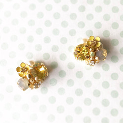 Yellow bijou earring ＊ Lt.トパーズ 【ピアス変更無料】 5枚目の画像