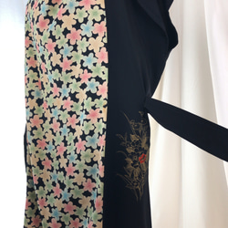 着物リメイク☆花びらと刺繍のワンピース 5枚目の画像