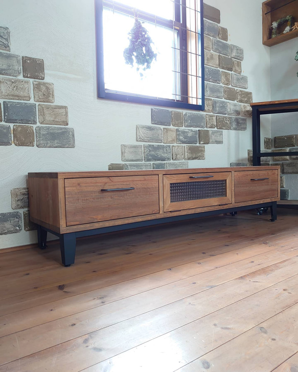 テレビ台 アイアン家具 ワトコオイル仕上げ 直接配送限定】iron×wood