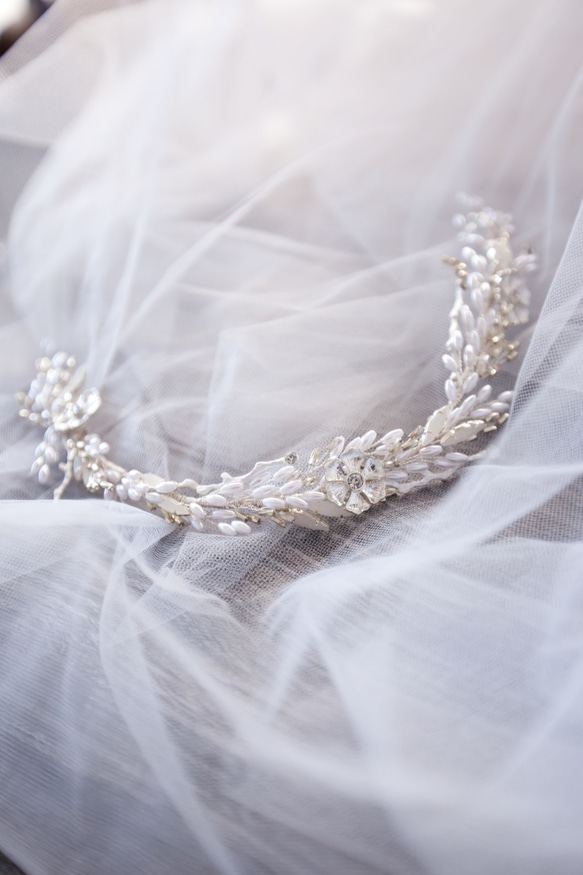 【ジョージー]手作りの結婚式の宝石類のブライダルヘアアクセサリー 4枚目の画像