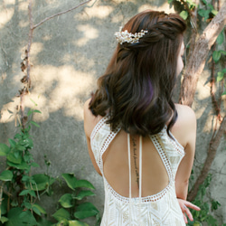 [ Hermosa ]手作飾品 婚禮 新娘髮飾  珍珠 第2張的照片