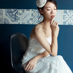 [ Zoey ]新娘髮飾 手作飾品 古典帽胚 第5張的照片