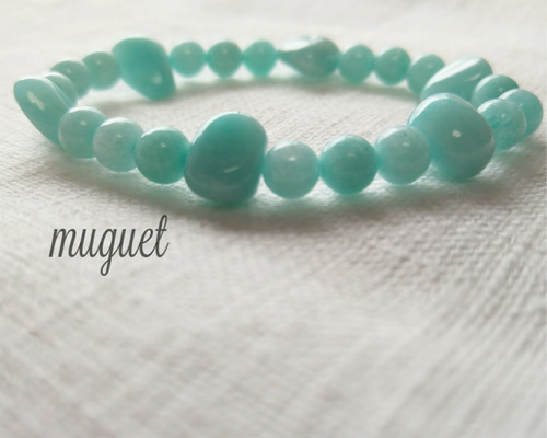 ★特別ご提供★希望の石☆【アマゾナイト『ホープストーン』ラウンド連】❤ ホープストーン」アマゾナイト ♪パワーストーンブレスレット