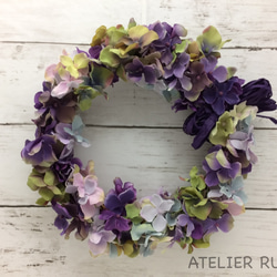 AJISAI wreath （purple＊24㎝） 1枚目の画像