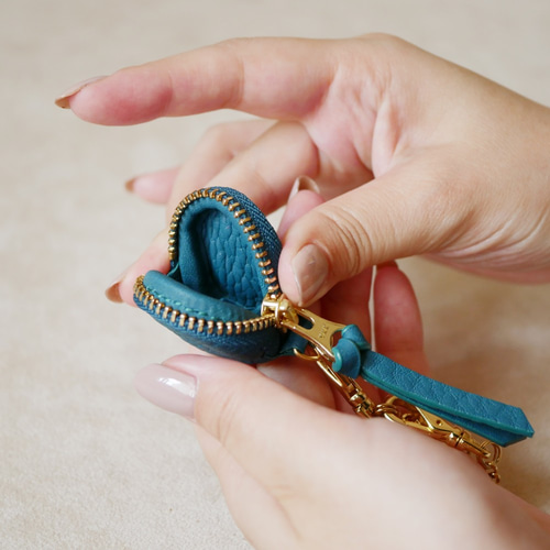 Pebble】指輪ケース フランス産 牛革 ヴェールボスフォール