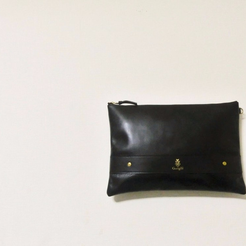 Extend】2WAYレザークラッチバッグ 黒 ラッピング可 クラッチバッグ