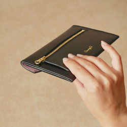 【Luminous】スリムウォレット　薄い長財布 ブラック 7枚目の画像