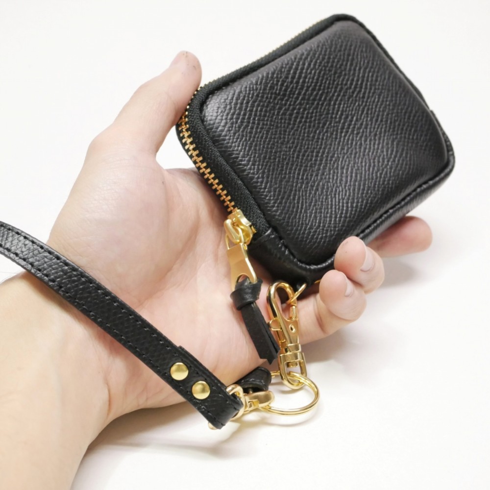 【Union】レザーミニマルチケース ヴォーエプソン　ブラック