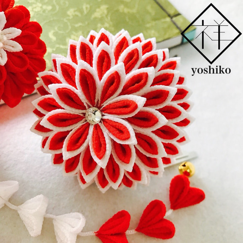 オーダーメイド】つまみ細工髪飾りNo.0001【受注製作】 かんざし