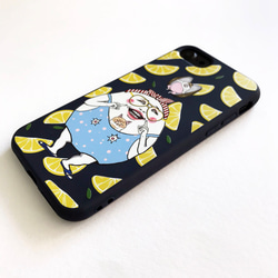 ニコニコ卵ちゃんとレモン　夏バージョン 　iphoneケース 2枚目の画像