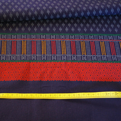 【送料無料】ラオスの織物 手織り布　藍染め 綿　89cm×115cm 6枚目の画像