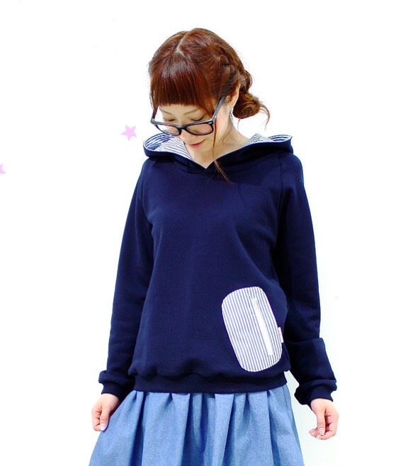 ストライプポケットのパーカー♡NEWストライプ
