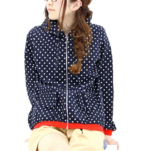 スノウピーの水玉パーカー♡（ダークネイビー） コート SNOWPY